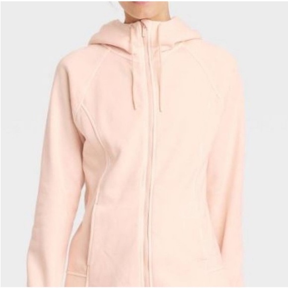 *DONATED* AIM NWT Pink Fleece Full Zip Hoodie with Thumbholes Size Small - Picture 9 of 16